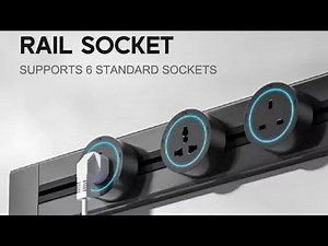Track Socket Kitchen Wall Outlet, FR EU US UK Universal Standard Round Romovable Adapter Plug