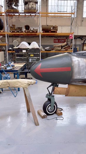 Coming along… 27 Dec and 9 Feb on the He 162 Volksjäger restoration at IWM Duxford. #ww2 #wwii #ww2history #heinkel #warbirds | Daniel J Wheatcroft