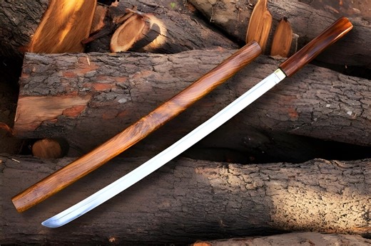 Hand Forged Japanese Tanto Sword | 36" Full Tang Ninja Blade | Samurai Shirasaya Sword | Real Steel | Rosewood Scabbard - Etsy