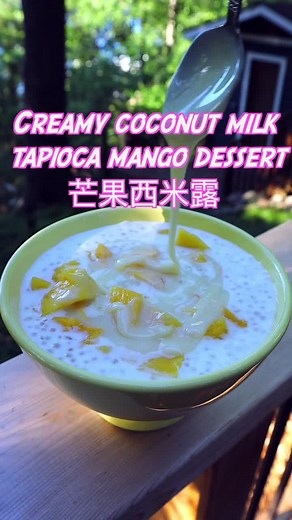 Delicious Coconut Milk Tapioca with Mango Dessert | Asian Delight