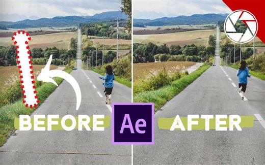 【AE内容识别填充】两分钟学会去除视频杂物！新功能简直逆天！( After Effects 16.1版本)