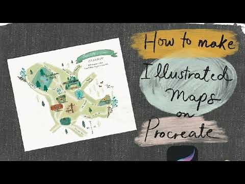 How to make digital illustrated maps with a hand-drawn look on Procreate | Selah Soul Art