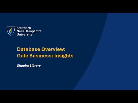 Gale Business: Insights Database Overview