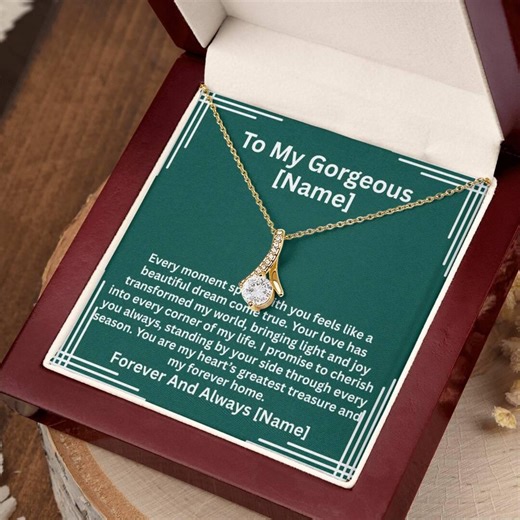 Girlfriend Necklace Sentimental Birthday Gift for Her Anniversary Promise Necklace Valentine Day Gift Romantic Jewelry Meaningful Gift - Etsy