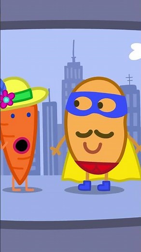 Come tus 5 al Día con Super Potato 🥕🦸‍♂️ #shorts #peppapig