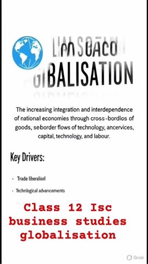 Class 12 Isc business studies globalisation #iscboards