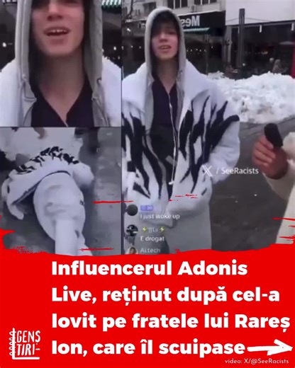 Adonis Live reținut pentru violență în live pe TikTok