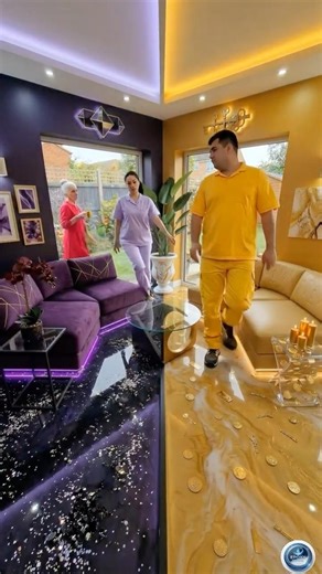 THIS DOUBLE FLOOR IS JUST AMAZING!😱Dark Galaxy vs Gold Luxury Room 🌌✨Who Wins?#epoxy #foryou #fyp