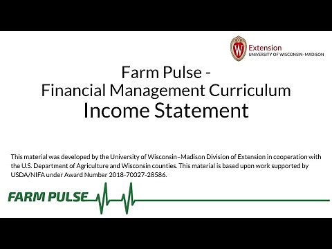 Preparing the Income Statement, Farm Financial Model Series