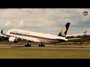 Singapore Airlines A350-900 Stunning Takeoff from Manchester | Full Power Lift-Off! 🚀✈️