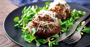 Stuffed Portobello Mushrooms with Mince Beef