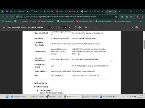 .NET Framework ve .NET Core farkları nelerdir