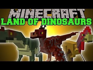 Minecraft: LAND OF THE DINOSAURS (NEW DIMENSION WITH TONS OF DINOSAURS!) Mod Showcase