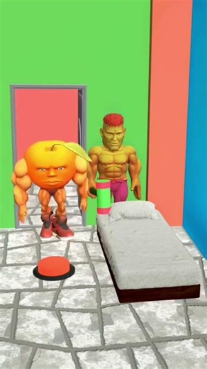 🍊 Orange Hero vs sleeping baby 🐥#FunnyCartoon #OrangeHero #BabyRescue #CartoonAnimation