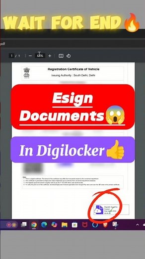 🔥How To Esign Your Document in Digilocker | #digilocker #shortsfeed #youtubeshorts #shortvideo
