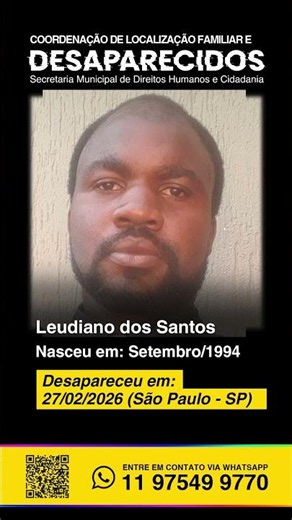Coordenação da localização familiar e desaparecidos | 29 06 26