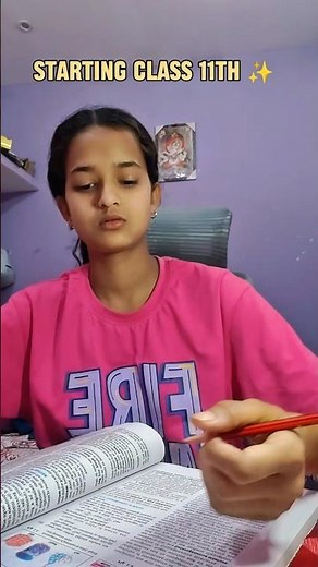 Study with me as a Class 11 student 💙#studyvlog #minivlog #class11