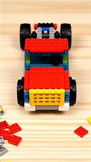 How to Build a LEGO Truck 🚚 Easy 6-Wheel Off-Roader DIY Tutorial #Shorts