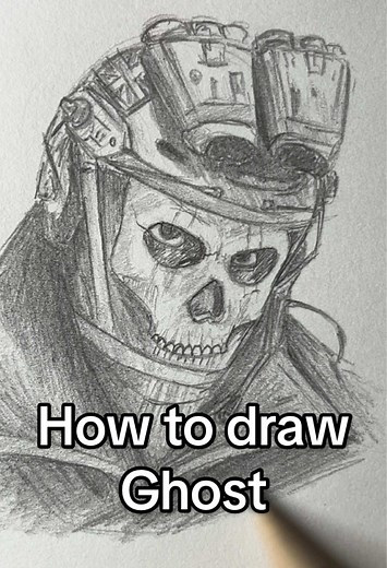 How to Draw Simon Ghost Riley from Call of Duty