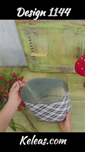 Patriotic Mushroom Bucket Arrangement | DIY Americana Summer Decor Tutorial