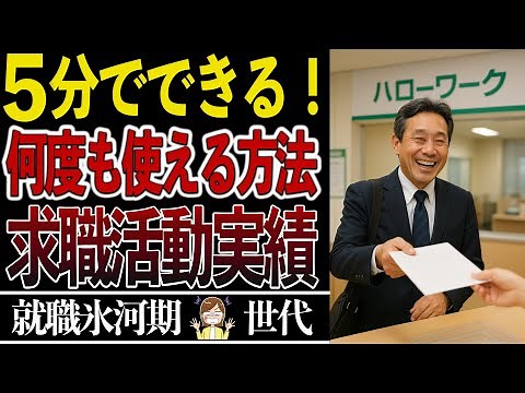 【求職活動実績】1番簡単なのはこの方法です。ハローワークを使いこなせ！わずか5分で終わる作り方【失業保険】