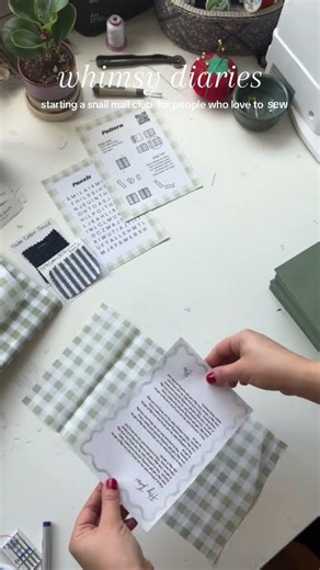 “Pattern of the Month” snail mail sewing club is here! #sewingpattern #sewingblogger #sewingclub