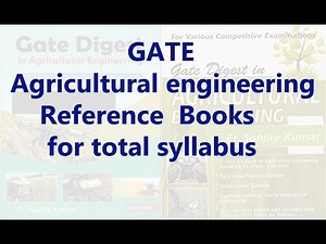 GATE Agricultural engineering reference books list for all subjects