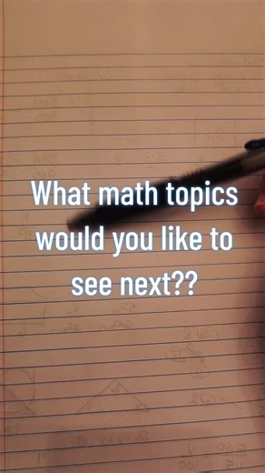 what math topics do you need help with? Leave a comment and I'll start making a list for more videos. #math #mathhelp #homework #tutor