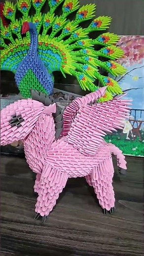 A Horse 3d Origami ♥️ #origami3d #handmade #horse #paper
