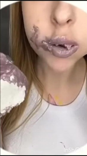 ASMR eating edible chalk with chalk paste #chalk #asmreating #clay #eatingsounds