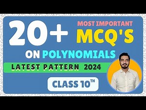 Polynomials MCQ's Class 10th | Chapter 2 | Most Important MCQ's | NCERT