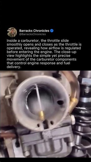 CARBURETOR THROTTLE SLIDE IN ACTION