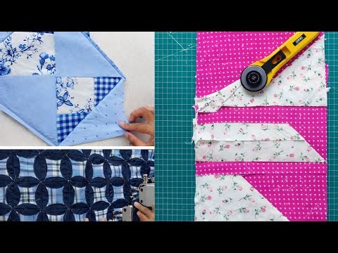 3 Easy Quilt Block Tutorials for Beginners // Step-by-Step Patchwork //Easy Way to Sew Quilt Block