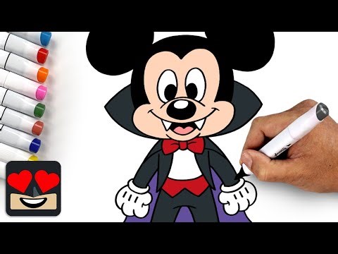 How To Draw Halloween Mickey Mouse