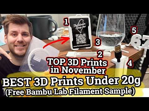 TOP 3D Prints in November! BEST Prints Using Free Bambu Lab A1 Filament Sample (20g)