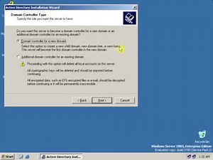 1 How to install Active Directory on a Windows Server 2003 , Dcpromo.