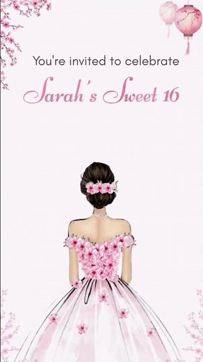 🌸 Cherry Blossoms Sweet 16 Invitation | Elegant Digital Invite 💌✨