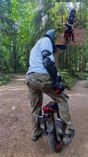 Electric unicycle Flying.