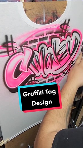 Creative Graffiti Tag Design with Airbrush | Handsome Remix