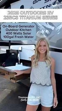 2025 Outdoors RV Back Country 23BCS Titanium Series at Thompson RV. Pendleton, Oregon 541-276-4836