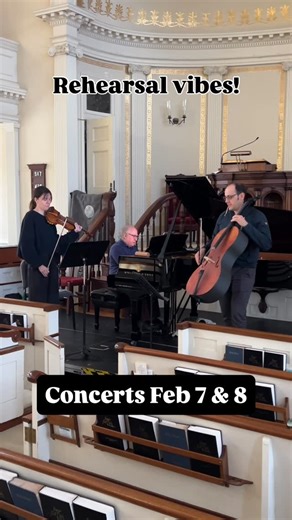 Musical Masterworks on Instagram: "Inside today’s rehearsal with a sneak peek of Schoenfield’s Café Music! Mike Block, Jeffrey Kahane, and Tessa Lark bringing ideas together, listening deeply, and preparing to share something truly special this weekend at the First Congregational Church of Old lyme. Join us Saturday, February 7th at 5pm or Sunday, February 8th at 3pm. Come 45 minutes before each performance to enjoy a pre-concert talks with the artists. Tickets are $45 at link in bio. #musicalma