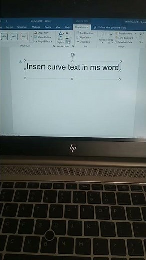 how to insert curve text in ms word