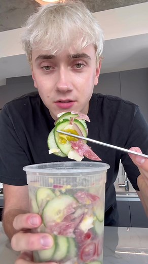 Best Italian Sub Style Cucumber Salad Recipe