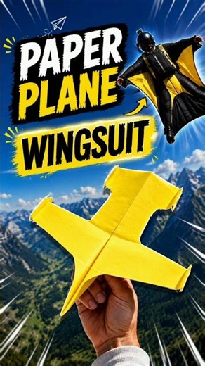 Wingsuit Style Paper Glider That Floats Forever