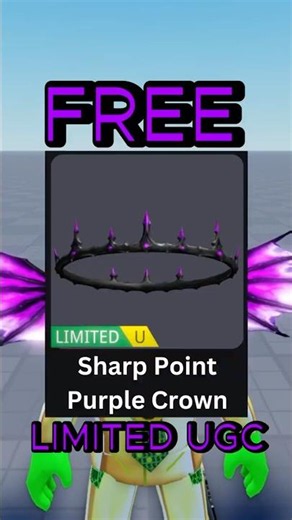 ROBLOX UGC FOR FREE (Sharp Point Purple Crown)🤑😱 #roblox #shorts #robloxshorts