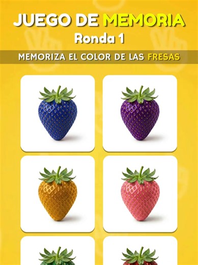 Juego de memoria: memoriza colores de frutas en 2026