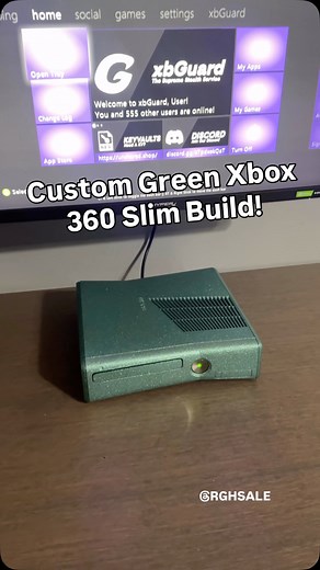Custom Green Sparkle Xbox 360 Slim Corona 750Gb Build! #xbox360 #customxbox #xbox360rgh | Rghsale