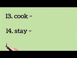 Adding - ing | ing form | Adding - ing for 20 words