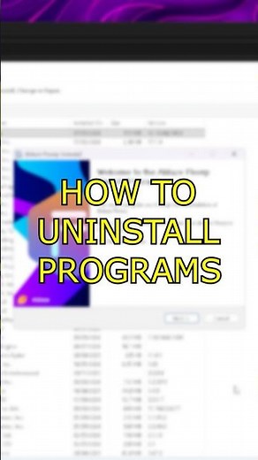 How To Uninstall Programs On Windows!