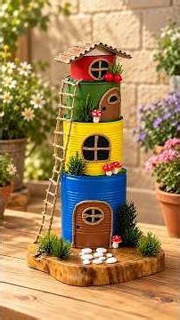 Don't throw away tin cans! Making garden decorations!